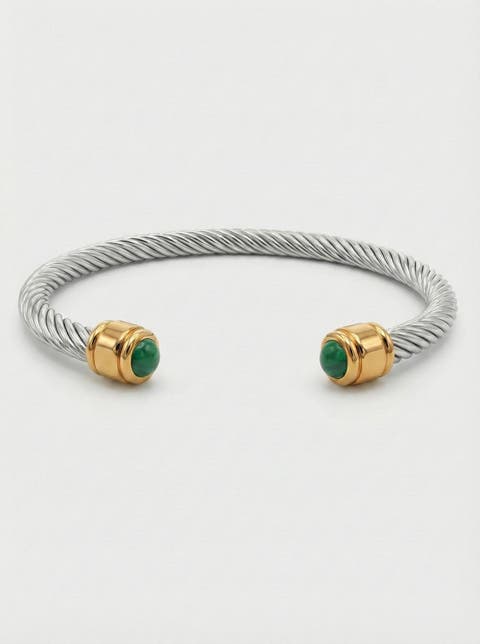 Open Cable Cuff Bracelet