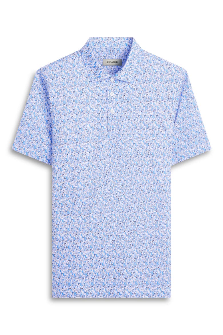 Victor OoohCotton® Barware Print Polo, Alternate, color, SAPPHIRE