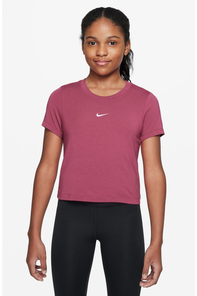 Kids' Sportswear Crop T-Shirt, Main, color, SWEET BEET