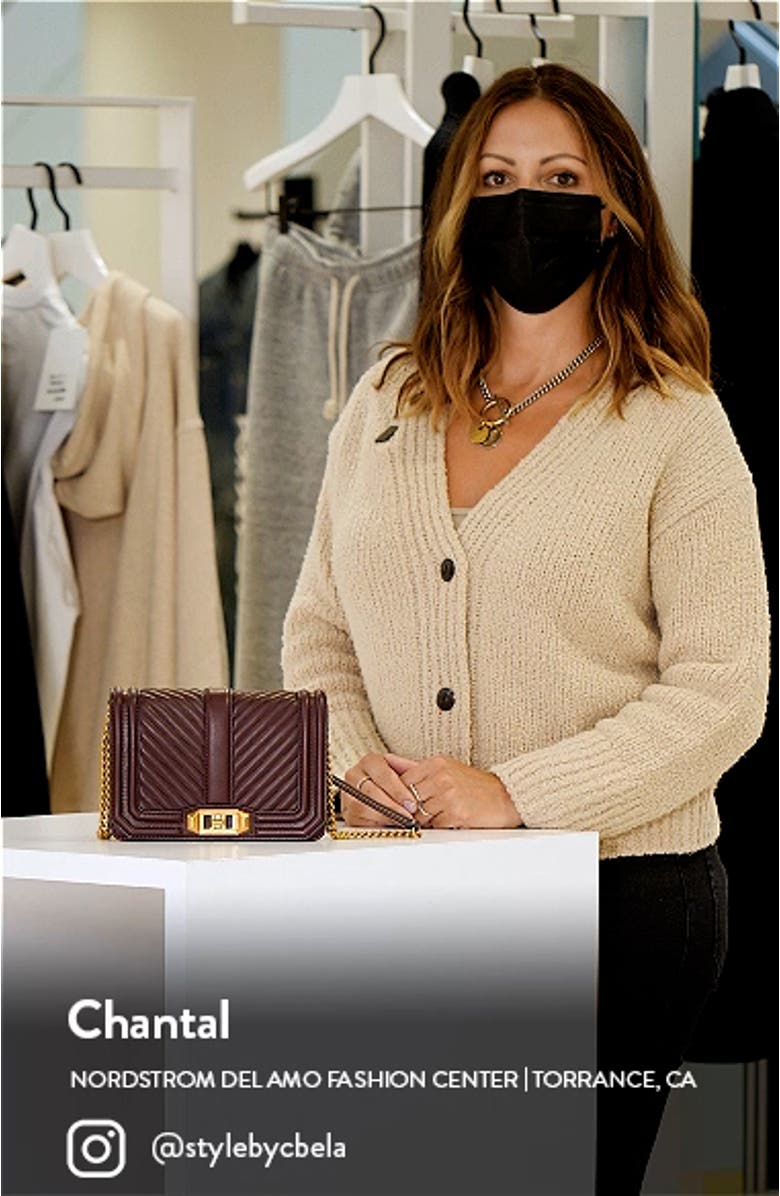 Small Love Chevron Quilted Leather Crossbody Bag, sales video thumbnail