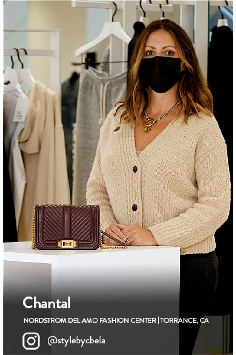 Small Love Chevron Quilted Leather Crossbody Bag video