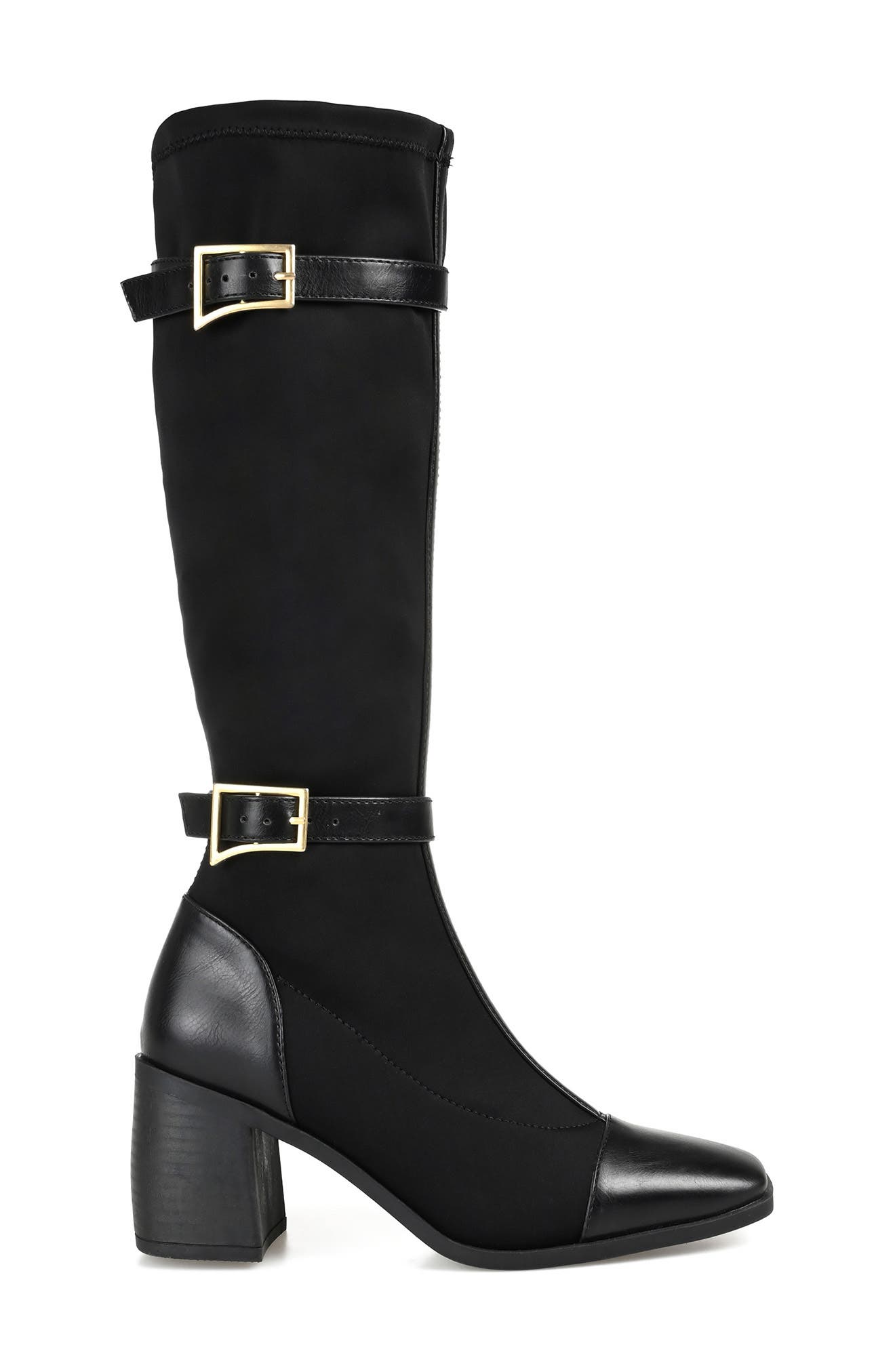 Journee Collection Gaibree Buckle Boot, Alternate, color, Black