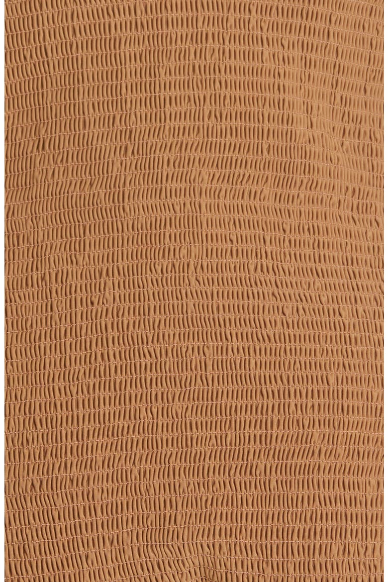 Totême Smocked One-Piece Swimsuit, Alternate, color, NOUGAT