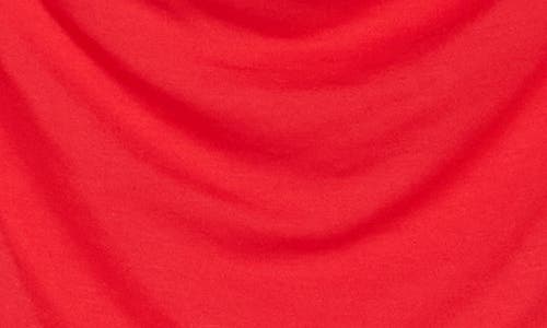 Elodie Off The Shoulder Cap Sleeve Ruched Top In Red