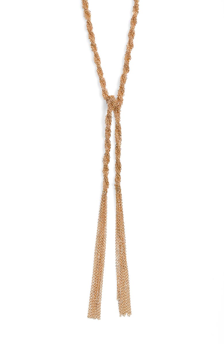 Nordstrom Knotted Chain Tassel Y-Necklace, Alternate, color, 