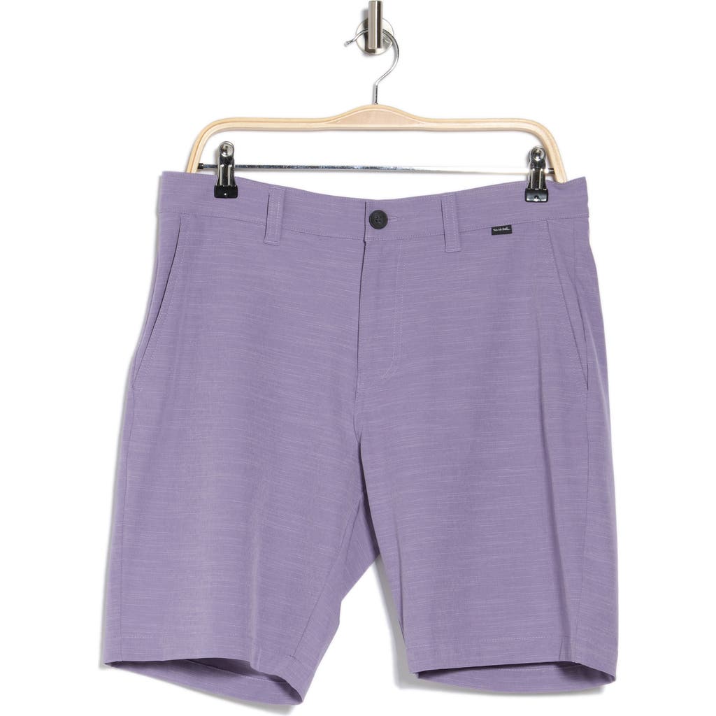 Travismathew Switchbacks Hybrid Shorts In Heather Mulled Grape