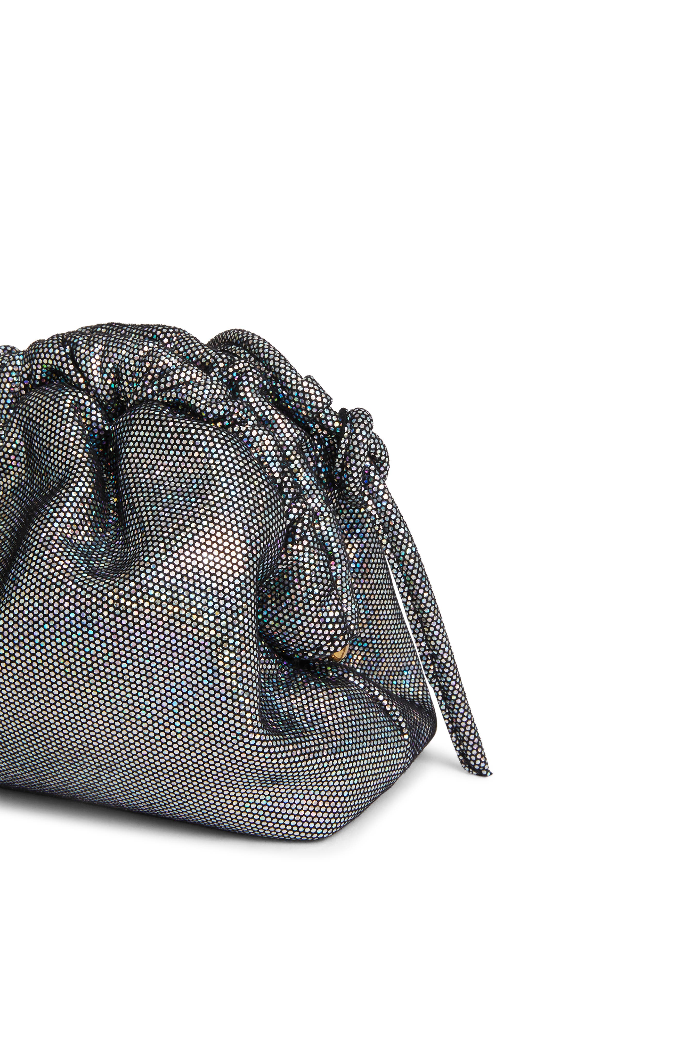 Mansur Gavriel Mini Cloud Leather Clutch, Alternate, color, Glitter