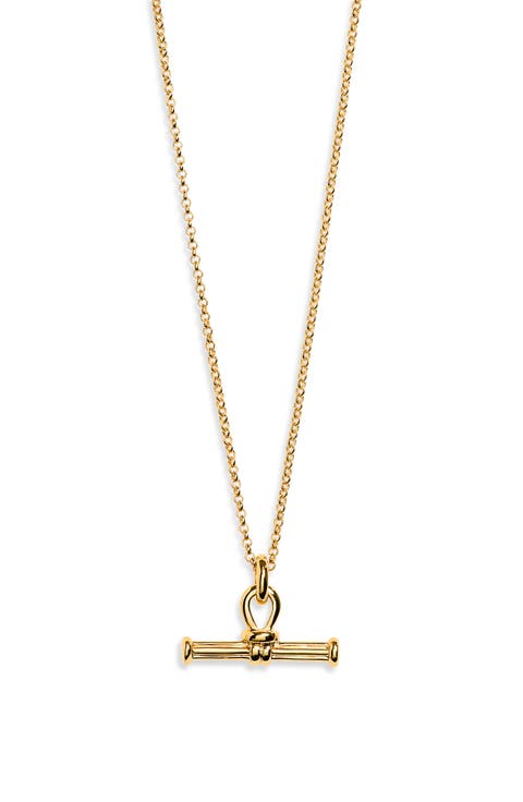 Ridge T-Bar Pendant Necklace