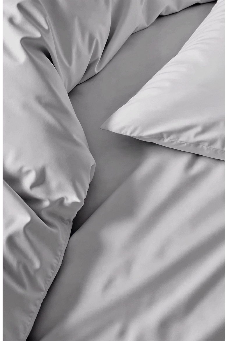 Luxe Australian Sateen Duvet Cover, Alternate, color, Pebble Gray