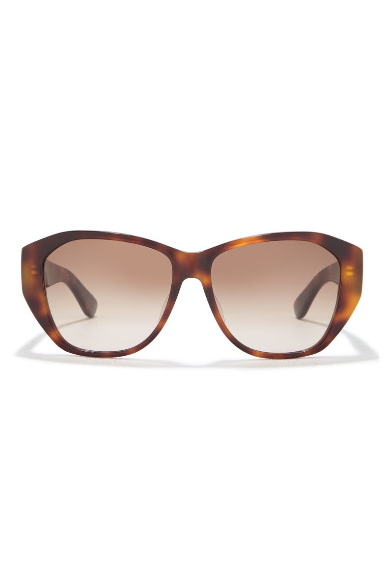 56mm Gradient Square Sunglasses, Main, color, SHINY MEDIUM HAVANA