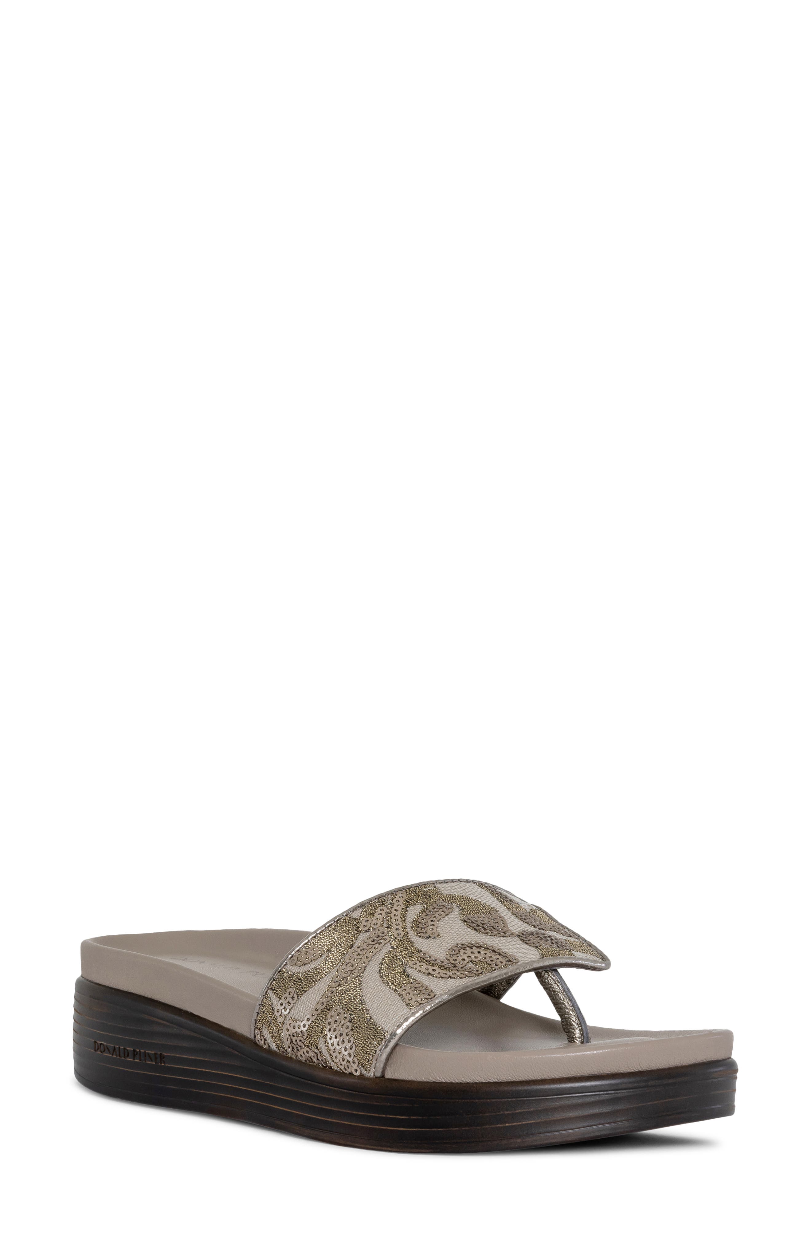 Wedge Sandal, Main, color, PEWTER