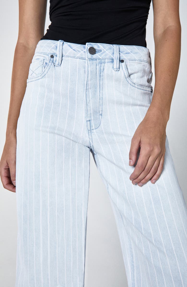 Unpublished Rumi Stripe High Waist Wide Leg Jeans, Alternate, color,