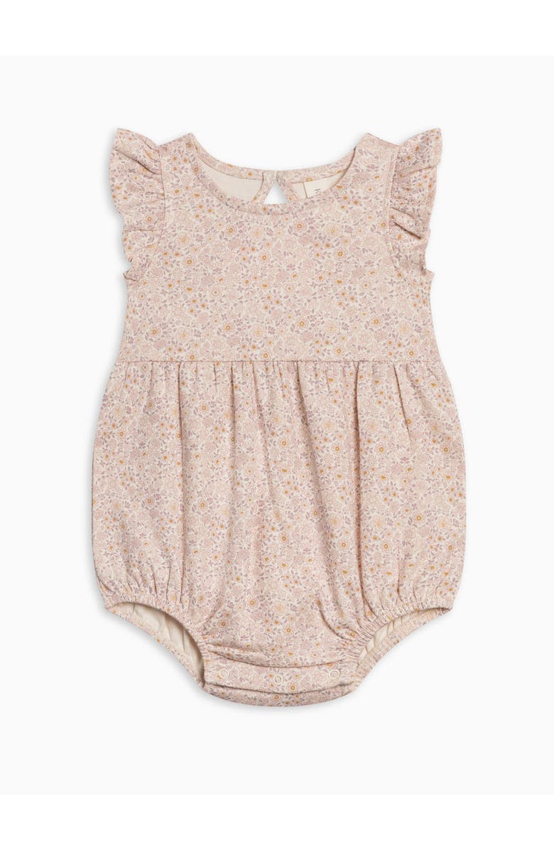 Colored Organics Sommer Organic Tank Romper, Main, color, Primrose / Fog + Shell
