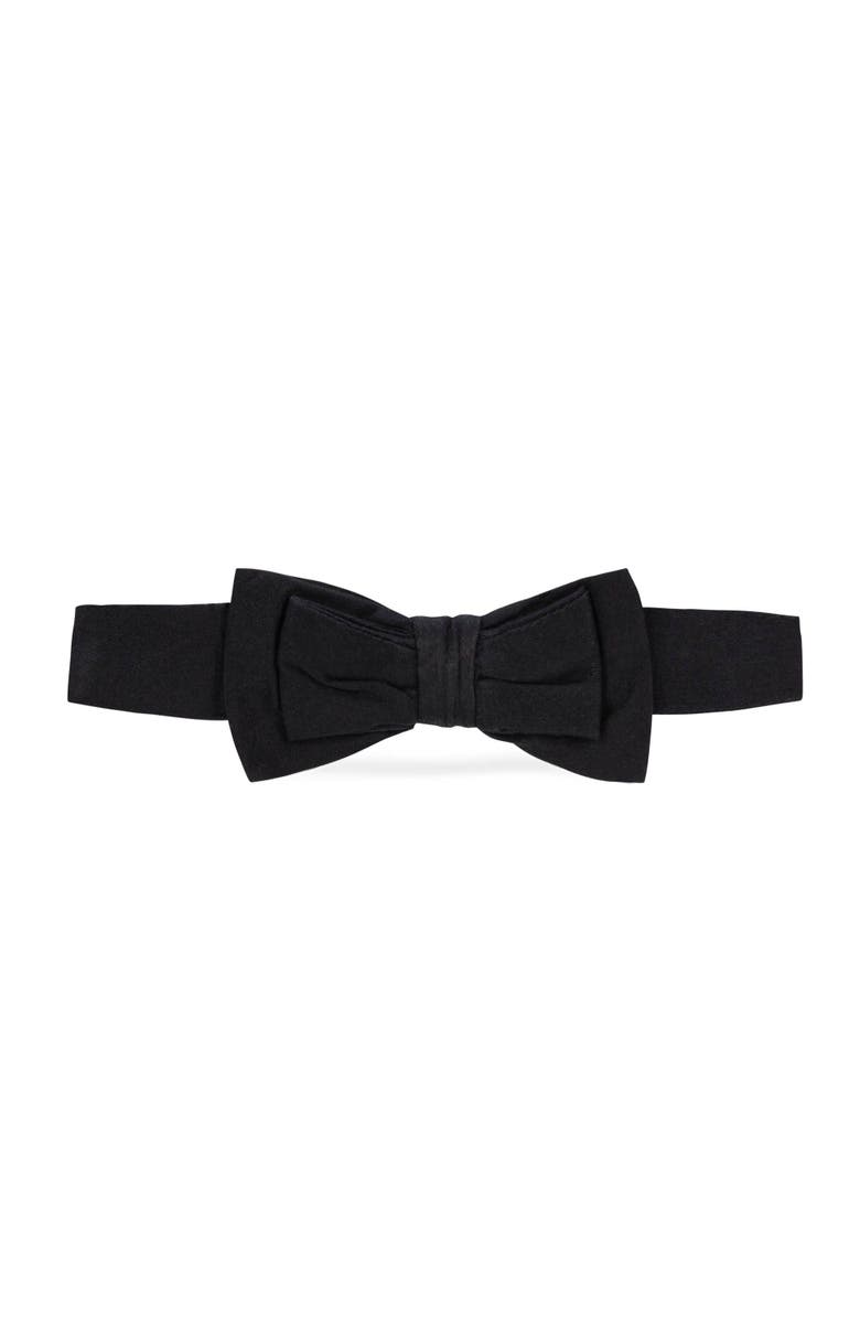 Hope & Henry Kids' Classic Sateen Bow Tie, Main, color, Black Sateen