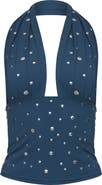 LIONESS Safari Stud Halter Crop Top