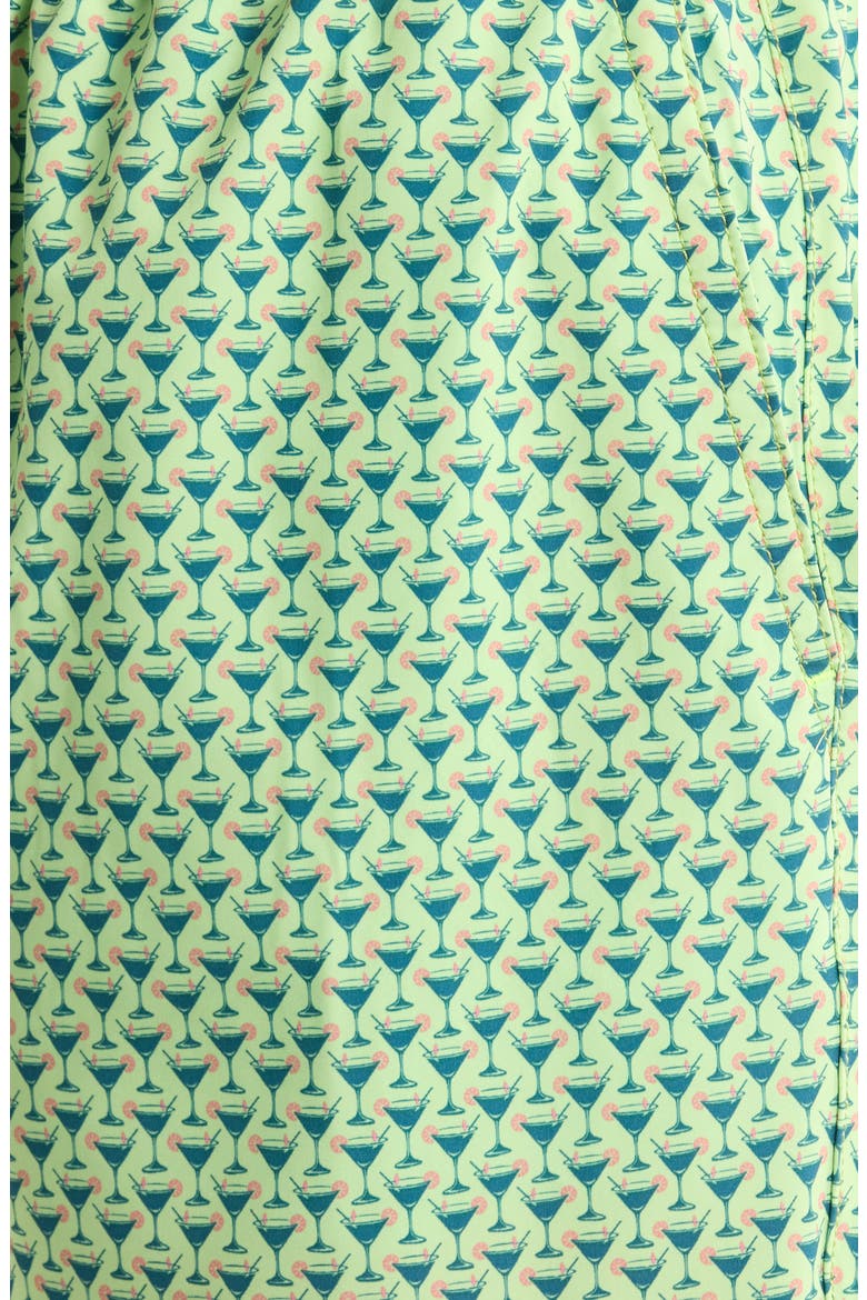 Naples Teeny Martini Print Swim Trunks, Alternate, color, TEQUILA