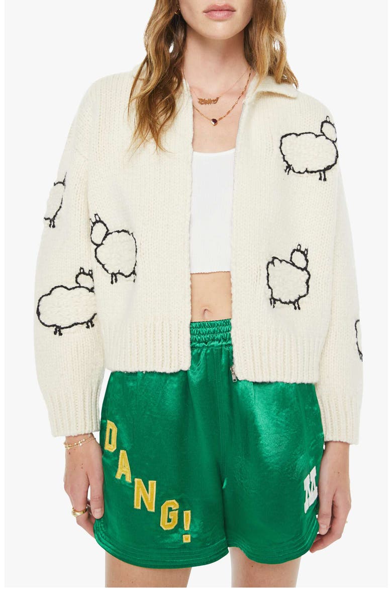The Raquette Crop Cardigan, Main, color, WOOL PLUS THE GANG