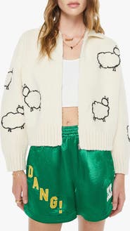 MOTHER The Raquette Crop Cardigan