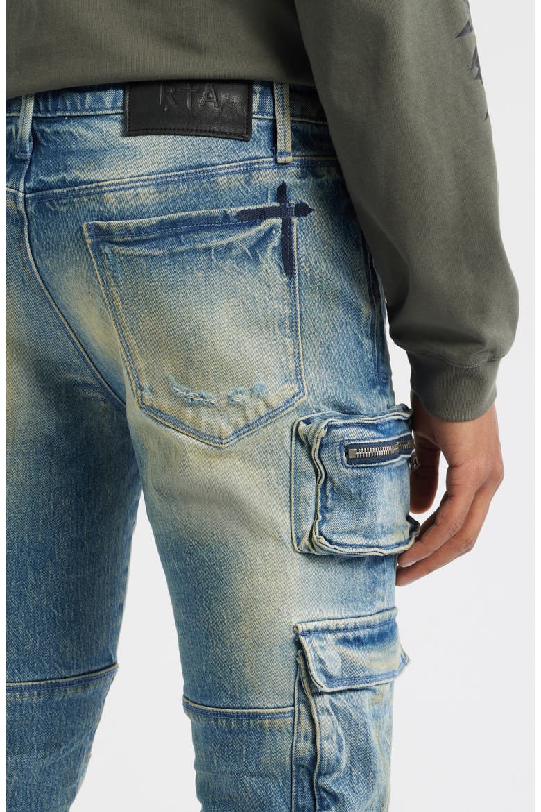 Slate Cargo Skinny Jeans, Alternate, color, MUDDY SKY