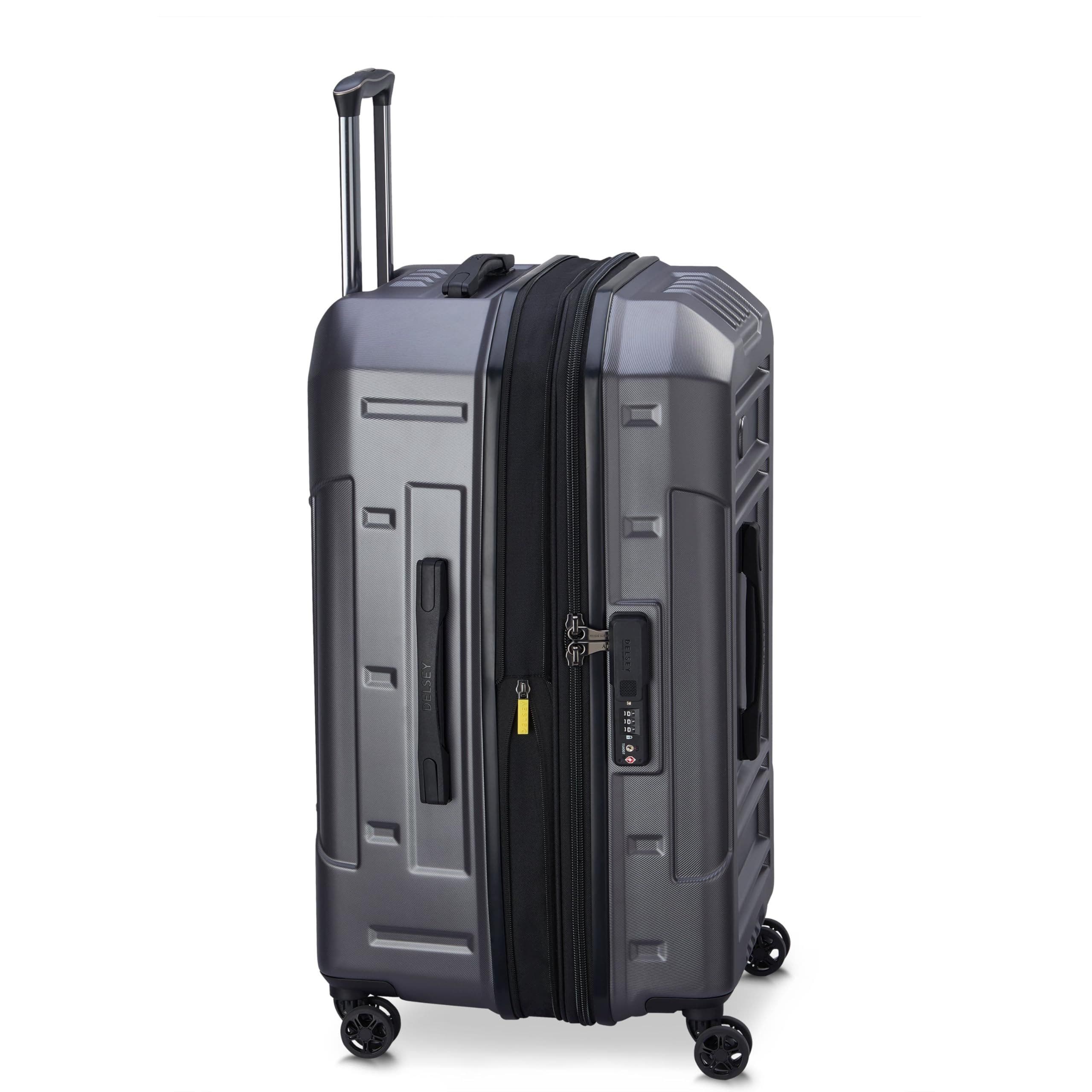 Delsey Paris Rempart Checked Medium Hardside Expandable Luggage Trunk with Spinner Wheels, Alternate, color, 