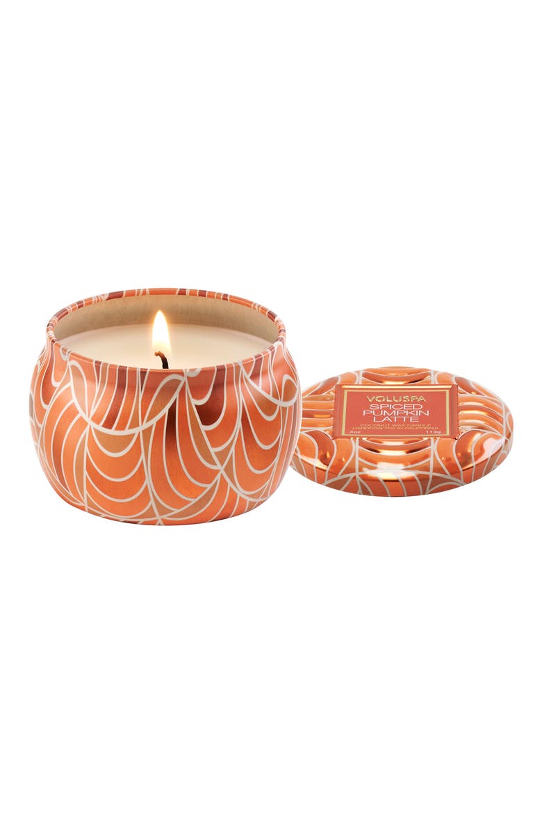 Mini Spiced Pumpkin Latte Candle, Alternate, color, ORANGE