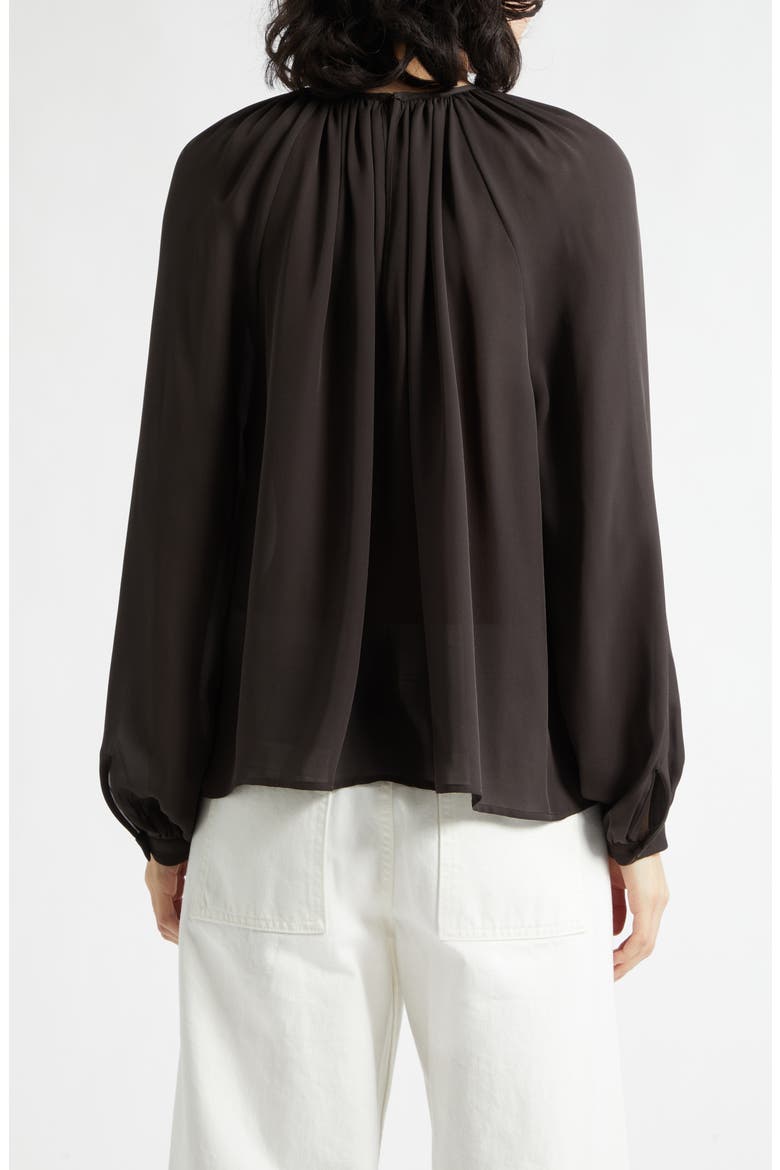Saint Tropez Silk Top, Alternate, color, CHOCOLATE BROWN