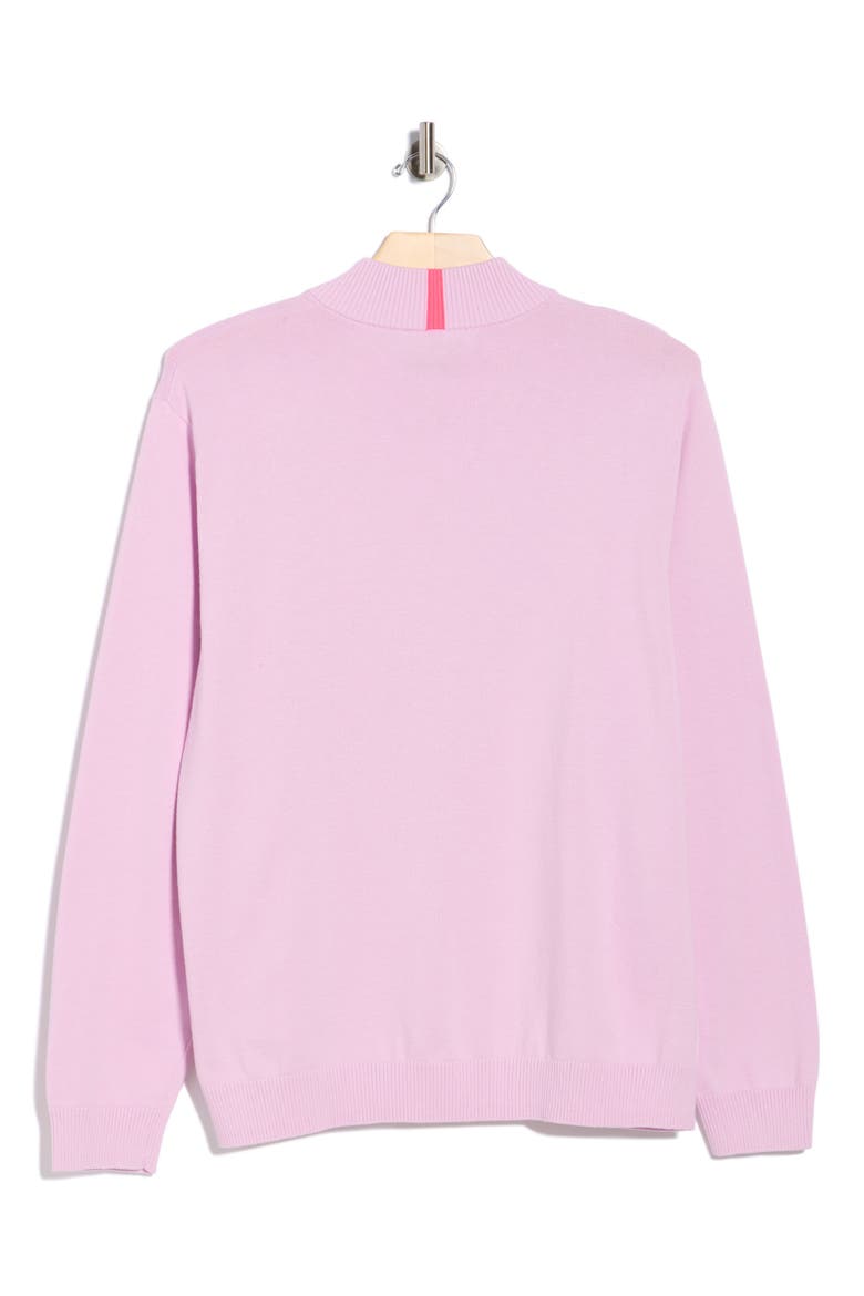 Quarter Zip Sweatshirt, Alternate, color, BLUSH