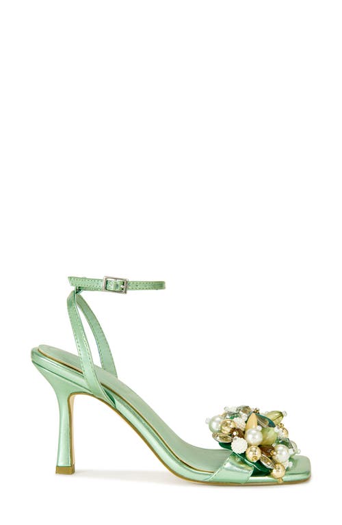 Azalea Wang Candela Ankle Strap Sandal In Green