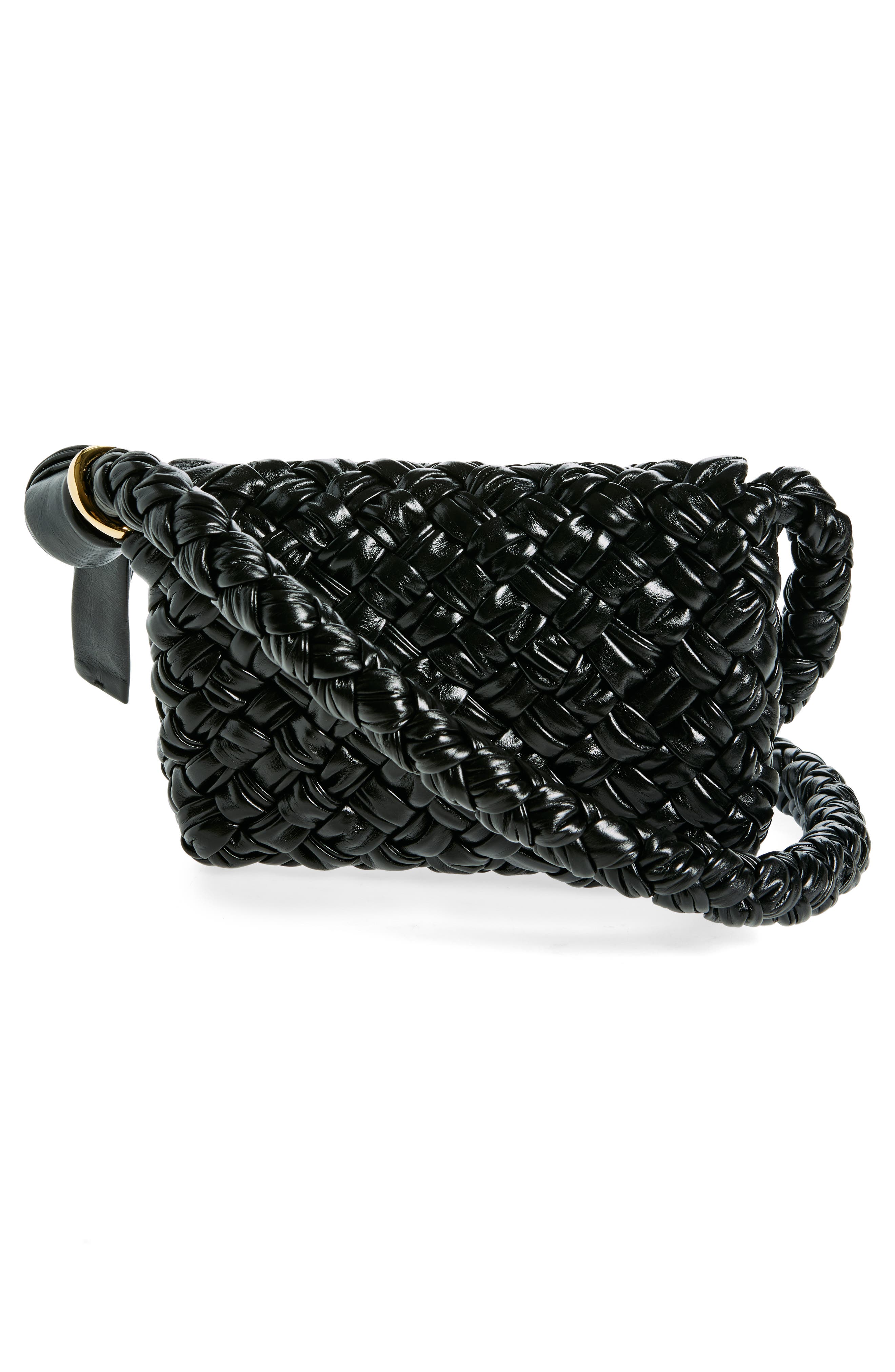 Bottega Veneta Small Kalimero Città Crossbody Bag, Alternate, color, 1019 Black-M Brass