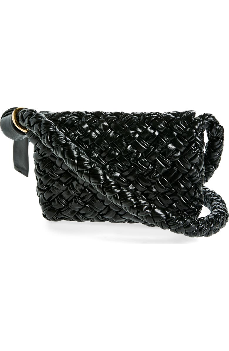 Bottega Veneta Small Kalimero Città Crossbody Bag, Alternate, color, 1019 Black-M Brass