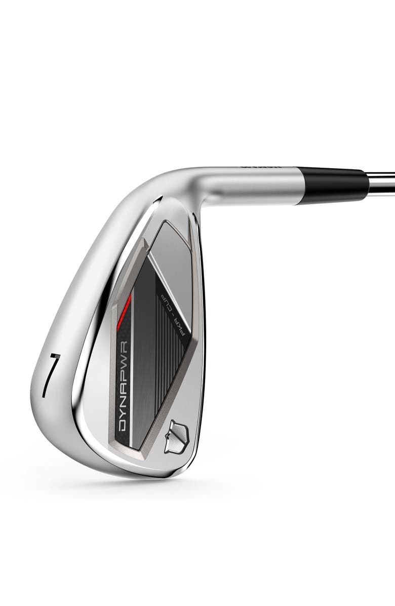 WILSON Dynapower Left Hand Mens Steel Irons - 5-PW GW / Kbs Max Ultralt / Regular, Alternate, color, Silver