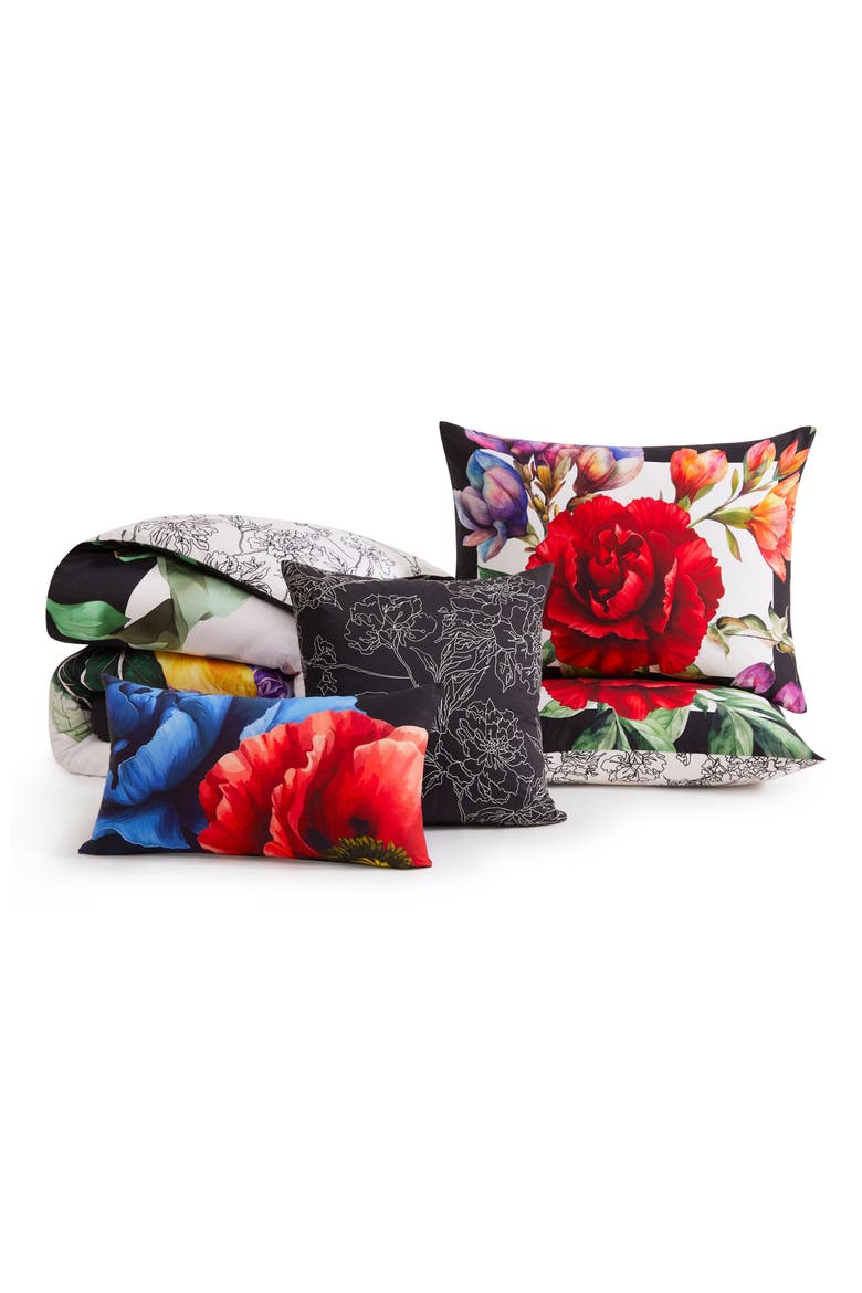 Petal Portrait Comforter Set, Alternate, color, WHITE