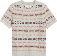 Lucky Brand Fair Isle Short Sleeve Sweater