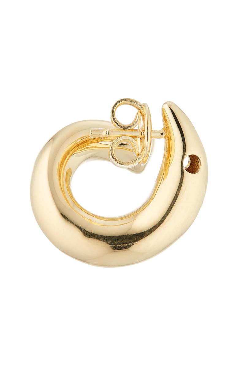 Bottega Veneta Mini Sardine Hoop Earrings, Alternate, color, 8120 Yellow Gold