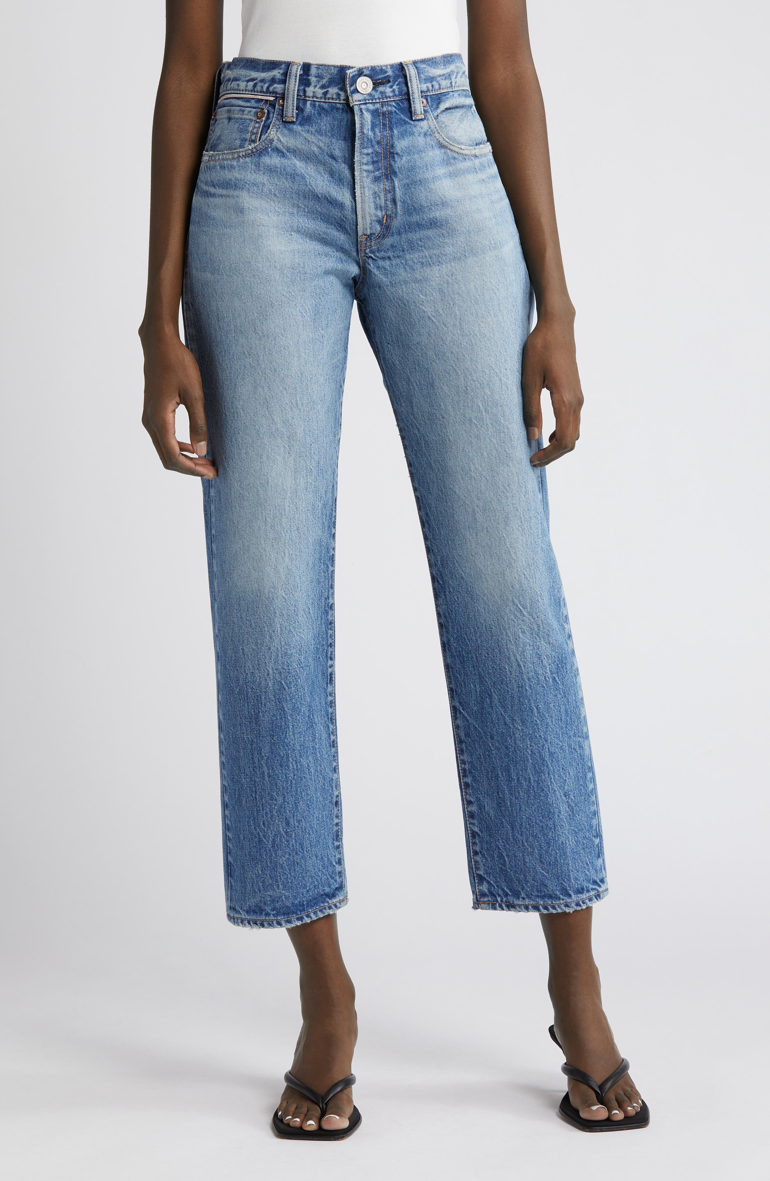 MOUSSY VINTAGE Maplecrest Crop Straight Leg Jeans