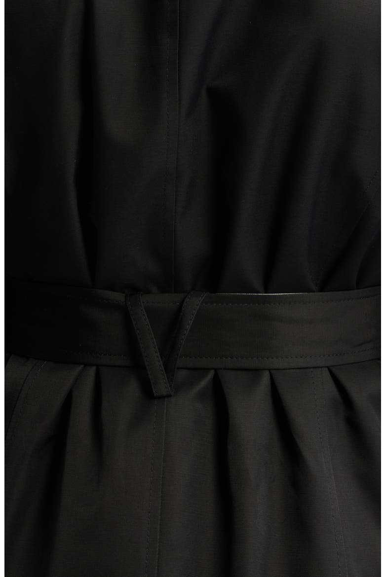 Water Resistant Cotton Blend Trench Coat, Alternate, color, BLACK