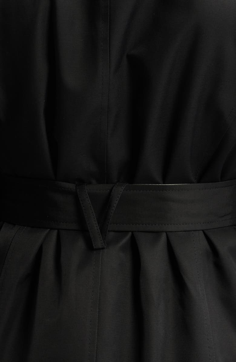 Via Spiga Water Resistant Cotton Blend Trench Coat, Alternate, color, Black