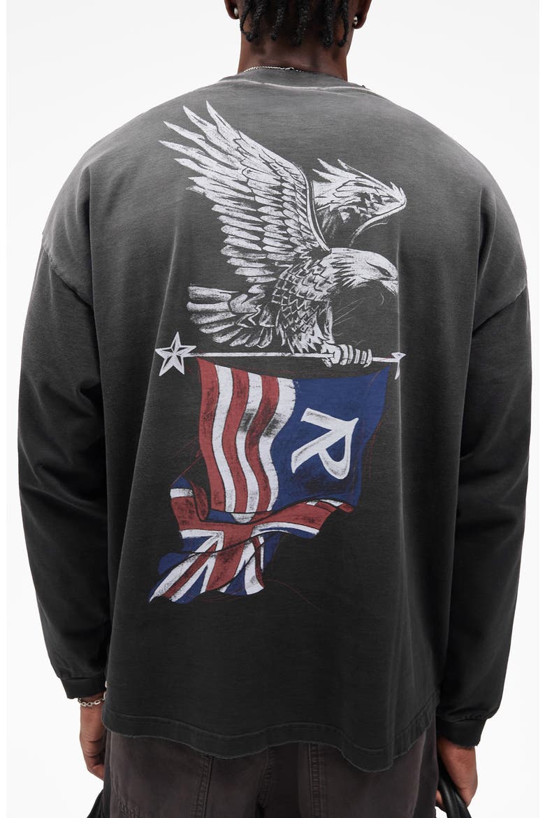 Eagle Graphic Long Sleeve T-Shirt, Alternate, color, BLACK