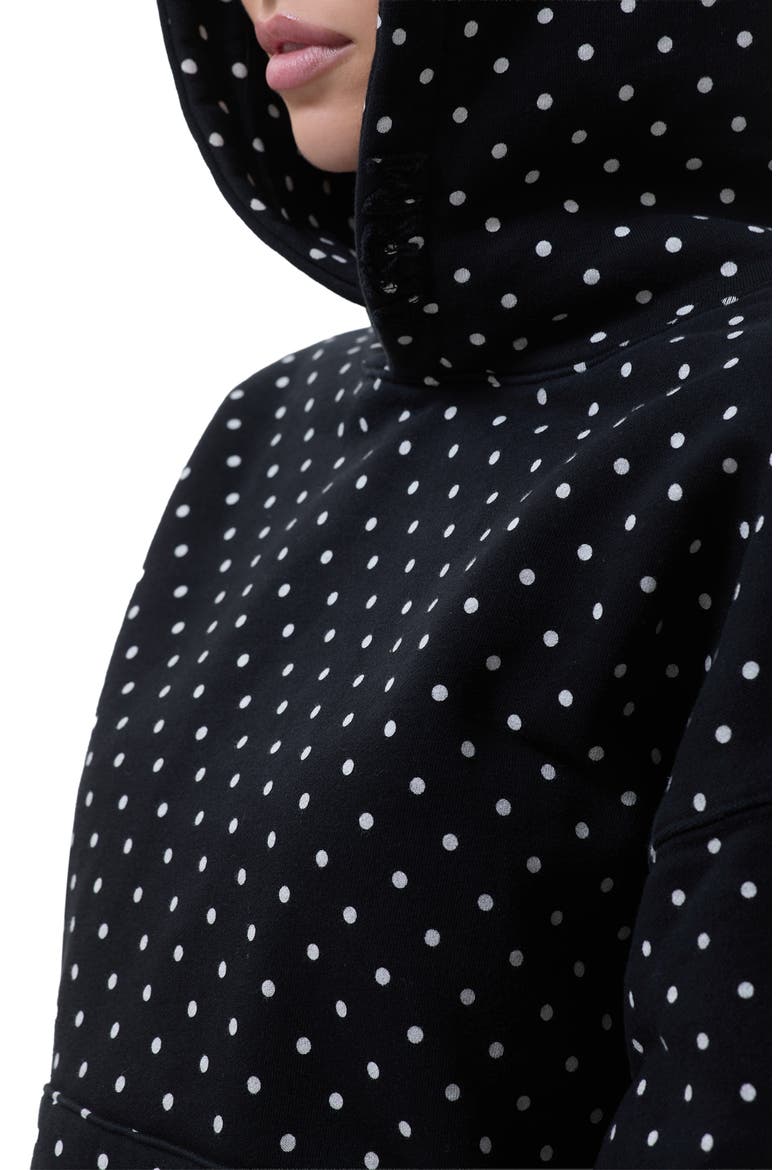 Blake Cotton Hoodie, Alternate, color, NOIR MICRO DOT