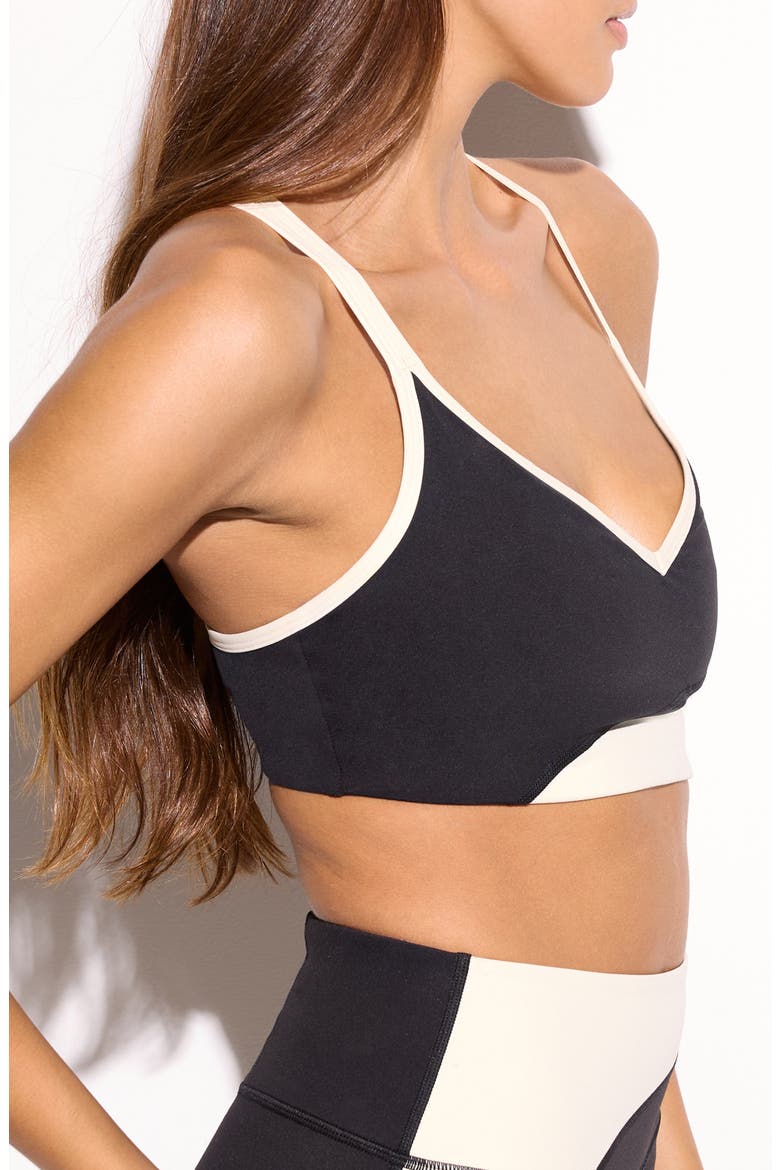 Libra Asymmetric Longline Sports Bra, Alternate, color, BLACK/ CANVAS