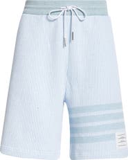 【送料&関税込】Thom Browne Knitted Striped Cotton Shorts THOM BROWNE Waffle-knit cotton shorts | THE OUTNET