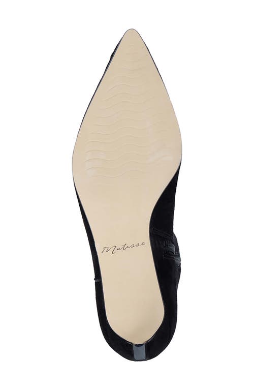Matisse Elevate Pointed Toe Knee High Kitten Heel Boot In Black