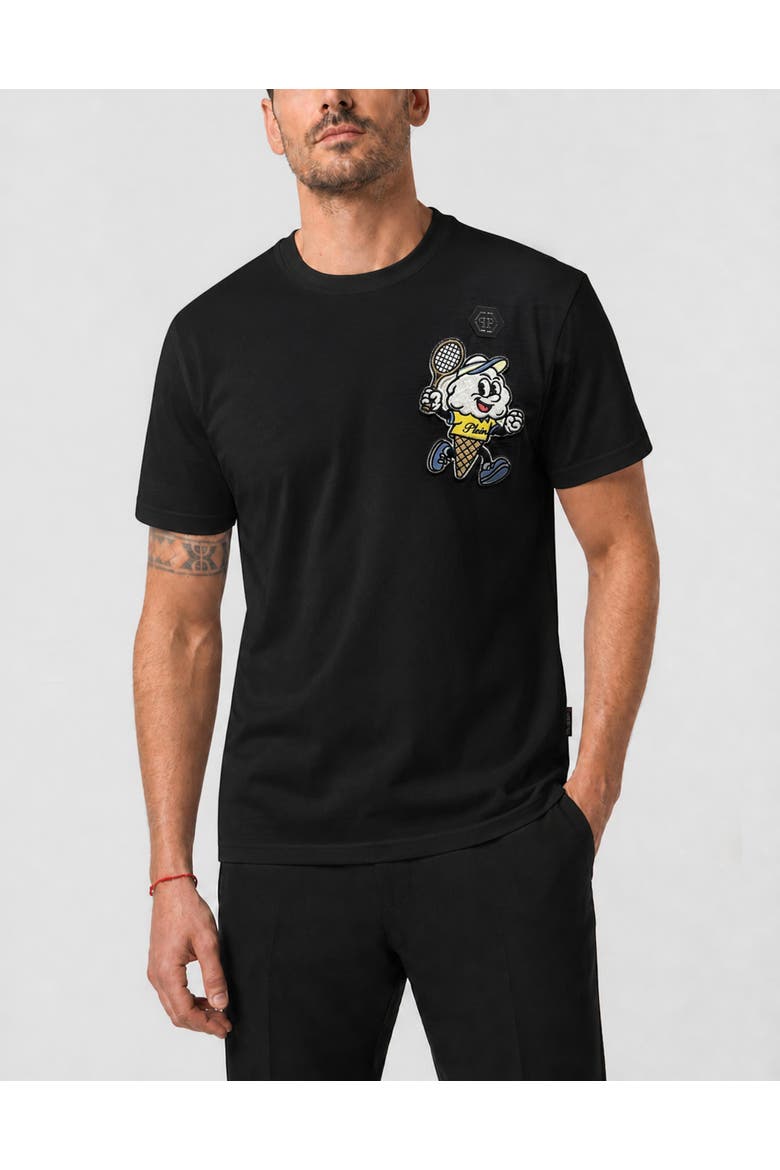 Round Neck T-shirt Gelato Monsters Men, Main, color, black