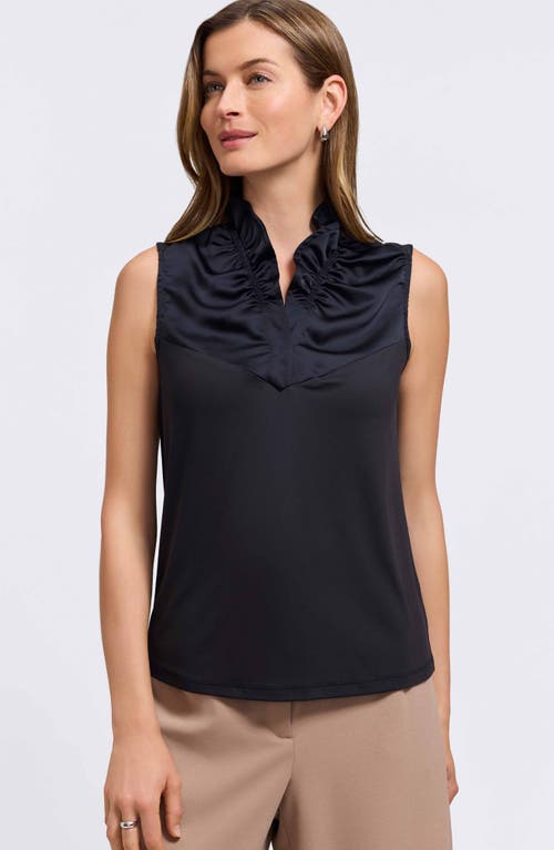 Foxcroft Tammy Glow Sleeveless Satin Top In Multi