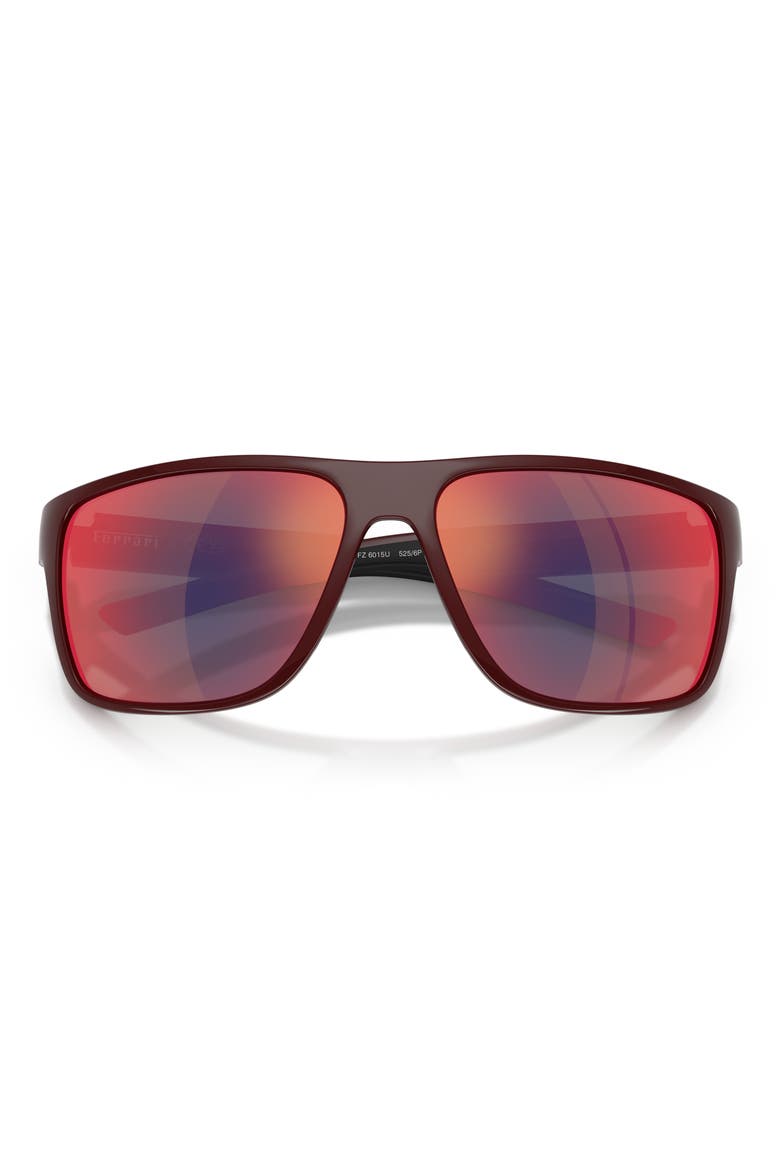 63mm Pillow Sunglasses, Alternate, color, BORDEAUX