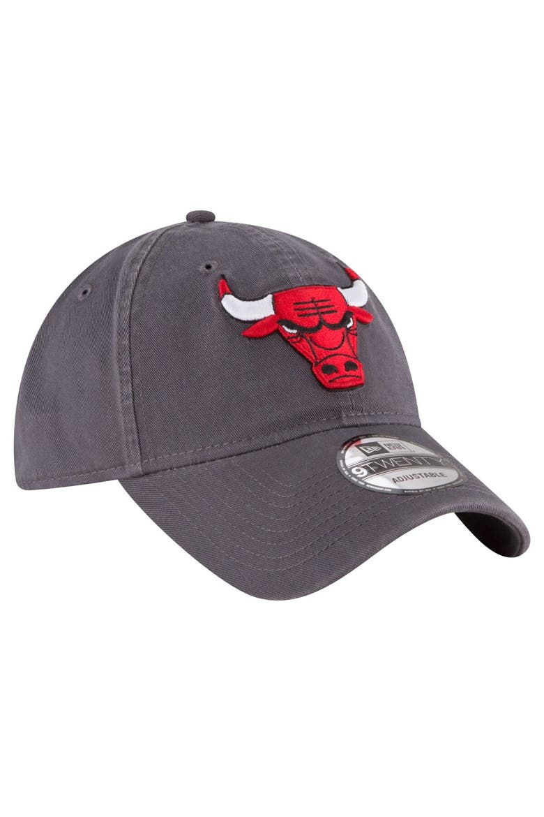 Men's New Era Charcoal Chicago Bulls Team 2.0 9TWENTY Adjustable Hat, Alternate, color, Charcoal