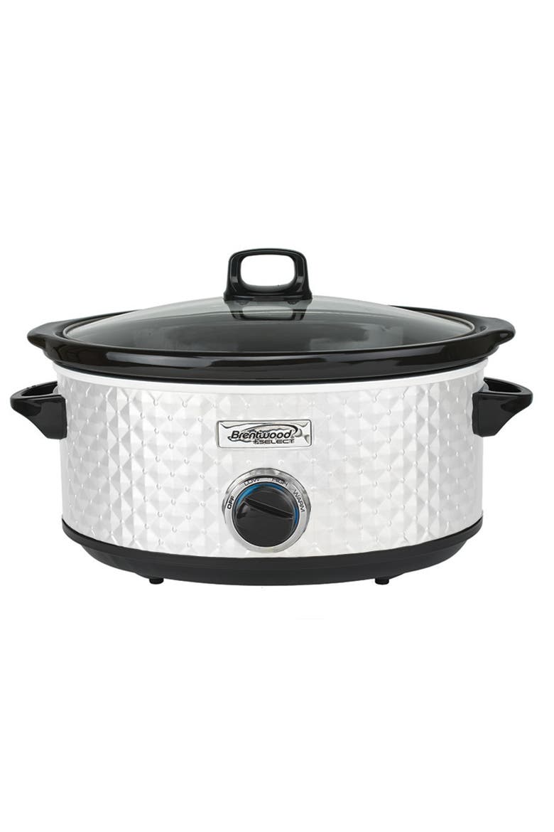 7 Quart Slow Cooker in White, Main, color, White