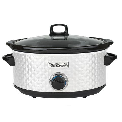 7 Quart Slow Cooker in White