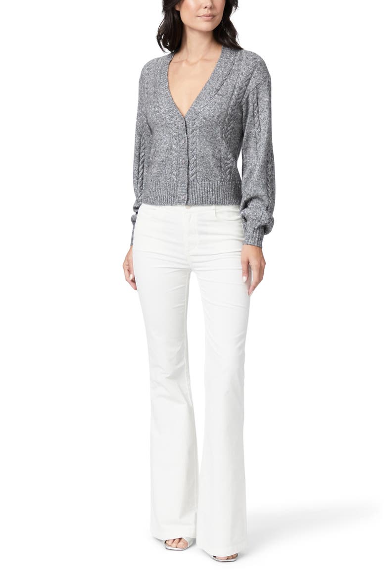 Sofie Shimmer Cardigan, Alternate, color, HEATHER/SL