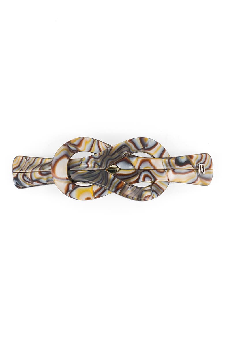 Knotty Barrette, Main, color, ONYX